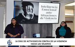 16 DÍAS DE ACTIVISMO EN CONTRA DE LA VIOLENCIA HACIA LAS MUJERES