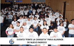 EVENTO “PONTE LA CAMISETA” PARA ALUMNOS DE NUEVO INGRESO