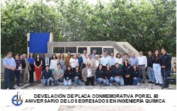 DEVELACIÓN DE PLACA CONMEMORATIVA POR EL 50 ANIVERSARIO DE EGRESADOS DE LA CARRERA DE INGENIERÍA INDUSTRIAL CON OPCIÓN EN QUÍMICA