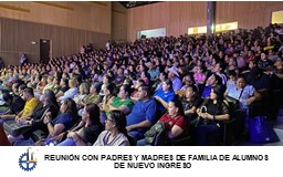 REUNIÓN CON PADRES Y MADRES DE FAMILIA DE ALUMNOS DE NUEVO INGRESO