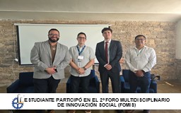 ESTUDIANTE PARTICIPÓ EN EL SEGUNDO FORO MULTIDISCIPLINARIO DE INNOVACIÓN SOCIAL (FOMIS)