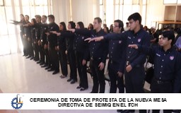 Ceremonia de toma de protesta de la nueva mesa directiva de SEIMIQ en el ITCH